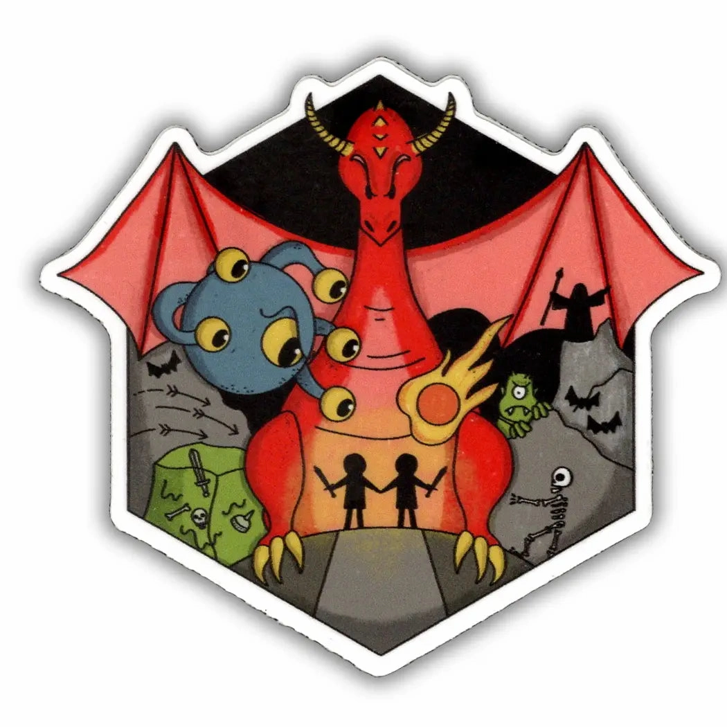 quickdry exclusive Face The Crazy Together - D&D Vinyl Sticker