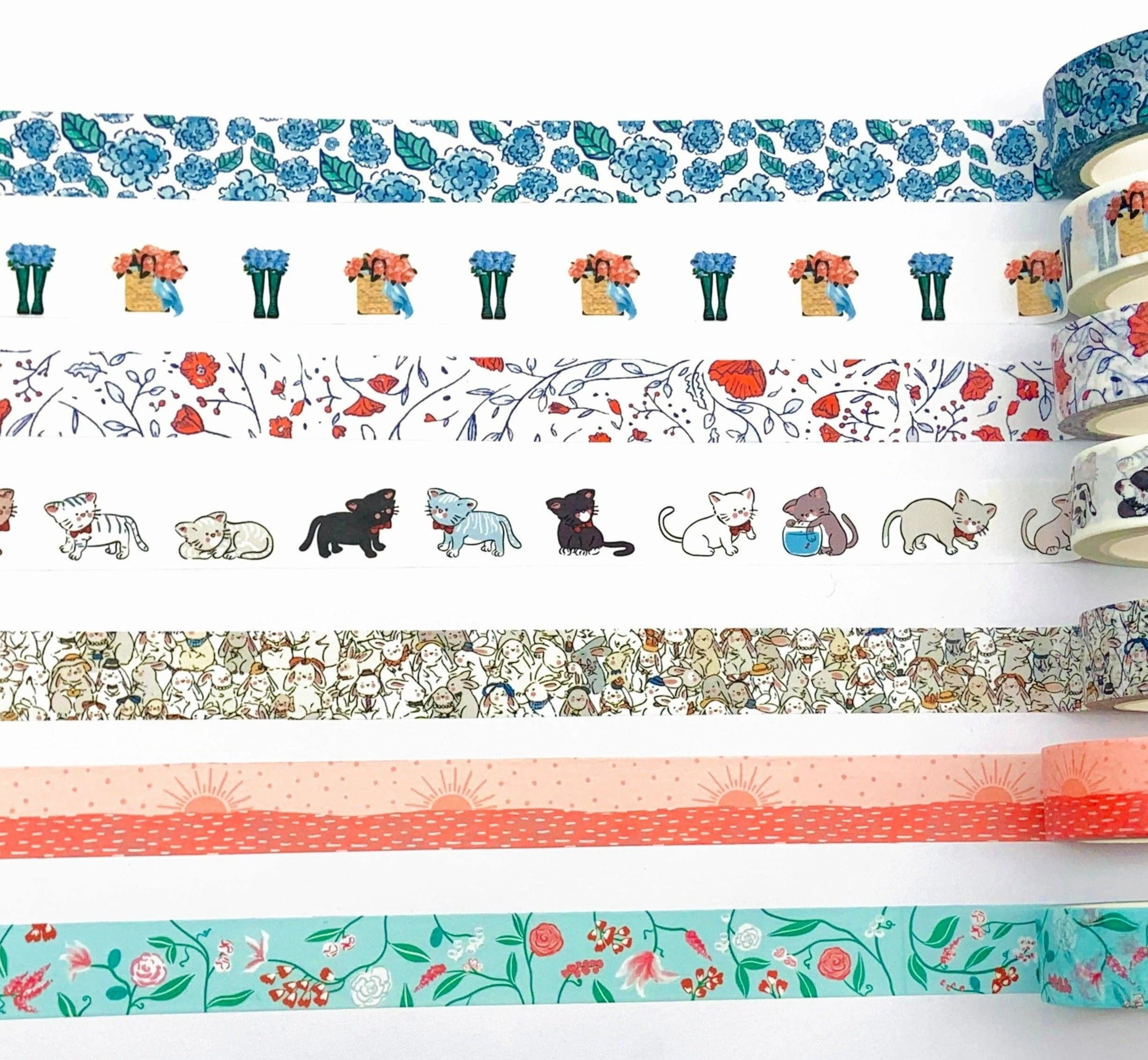 paper wrapped Fancy Bunnies Washi Tape