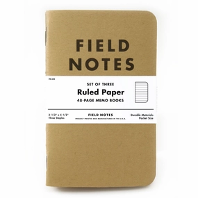 single Field Notes Ruled Paper Memo Notebooks (Set Of 3)