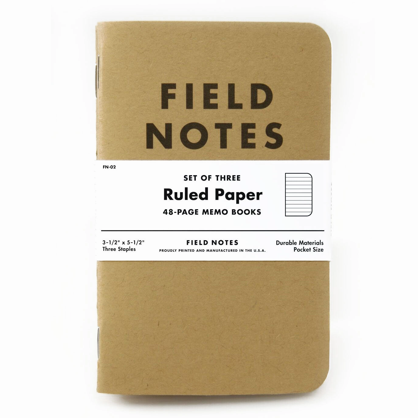 single Field Notes Ruled Paper Memo Notebooks (Set Of 3)