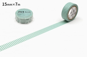 maxi minimalist Mt Washi Tape - Emerald Grid