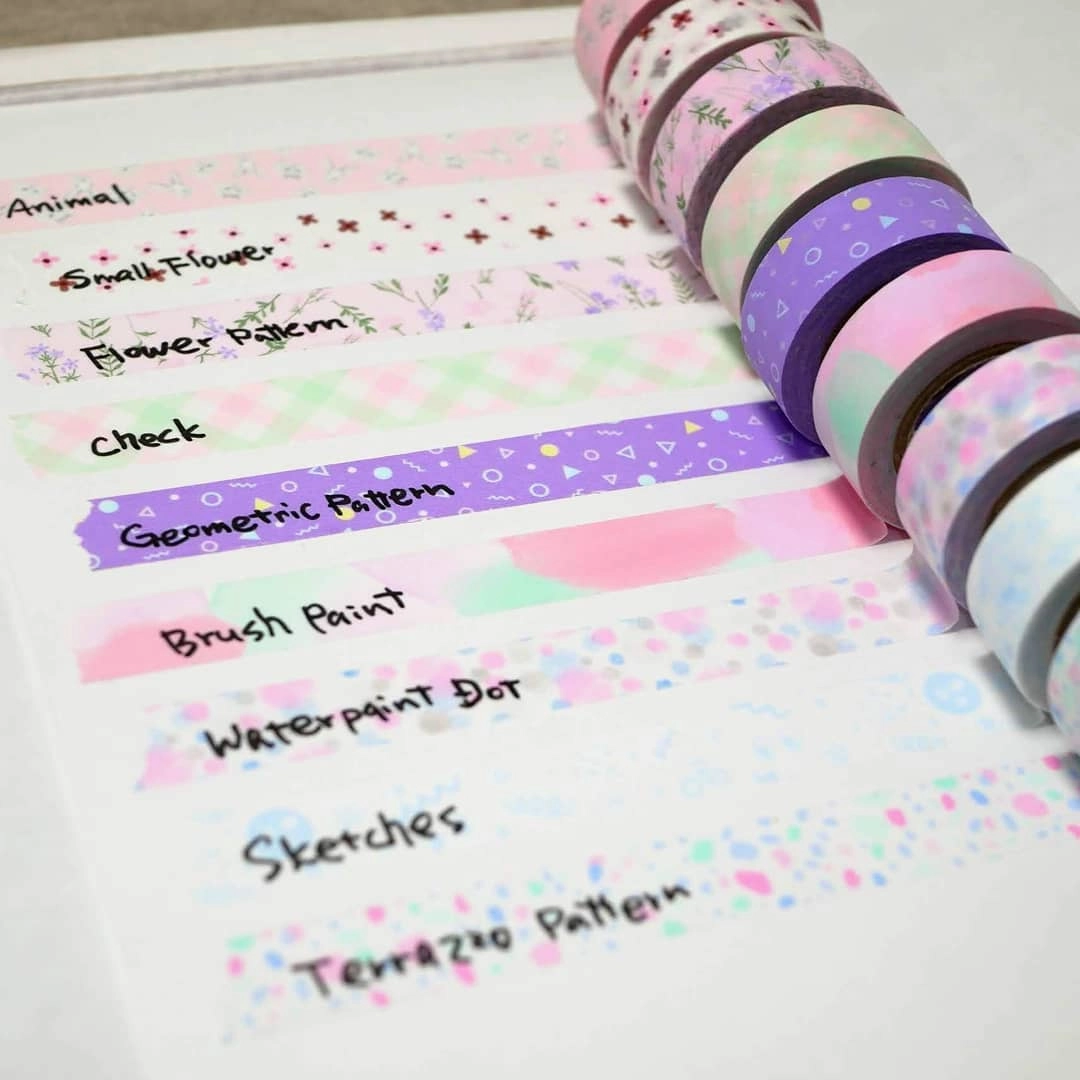 Small Flower Washi Tape Writable Maste Washi luxury recycled