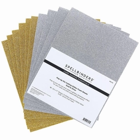 bold Spellbinders Gold & Silver Glitter Foam Sheets 8.5"X11" 10/Pkg