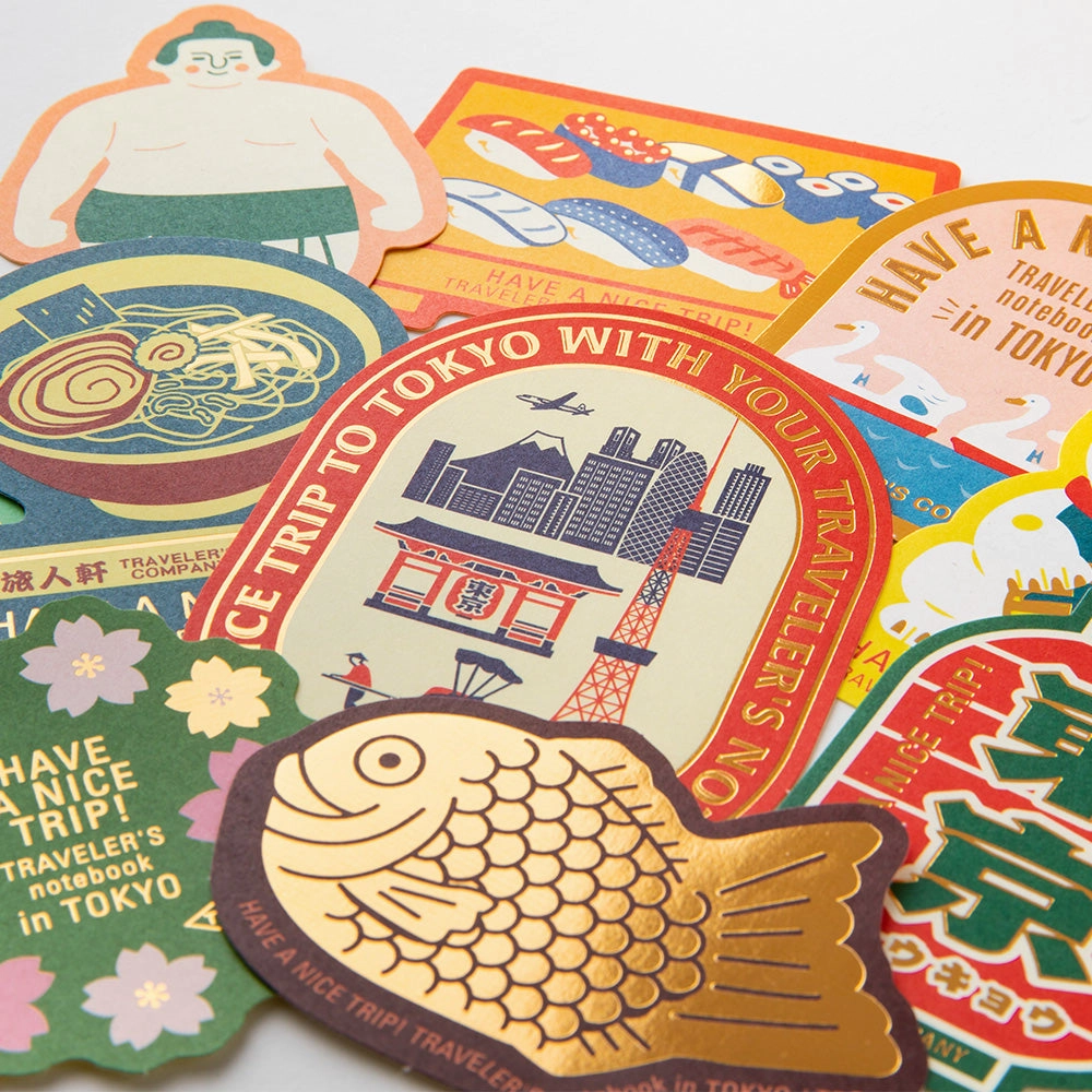 elegant Traveler'S Notebook Tokyo Edition Sticker Set