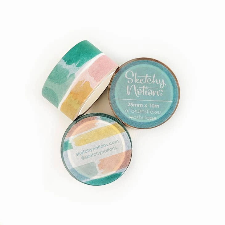 leather manual Watercolor Brushstroke Washi Tape