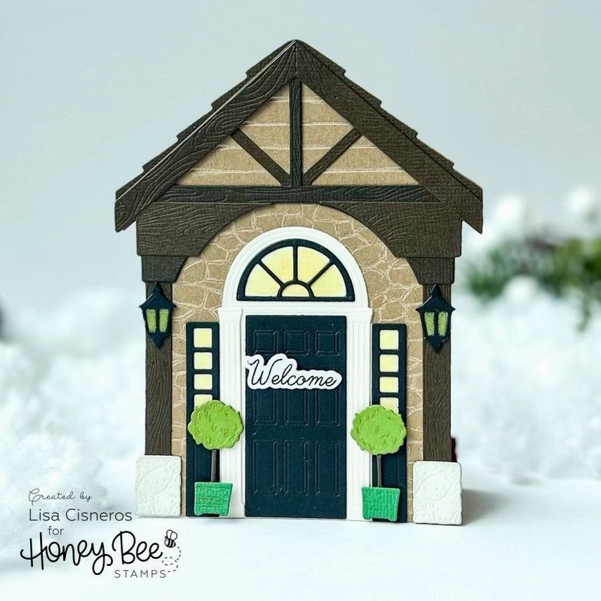 pastel economical Welcome Home - 4X4 Stamp Set