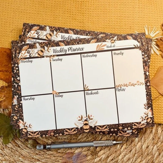 Queen Bee A5 Weekly Planner Notepad boxed