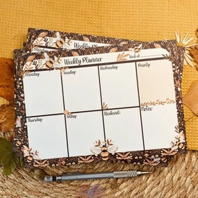 Queen Bee A5 Weekly Planner Notepad boxed
