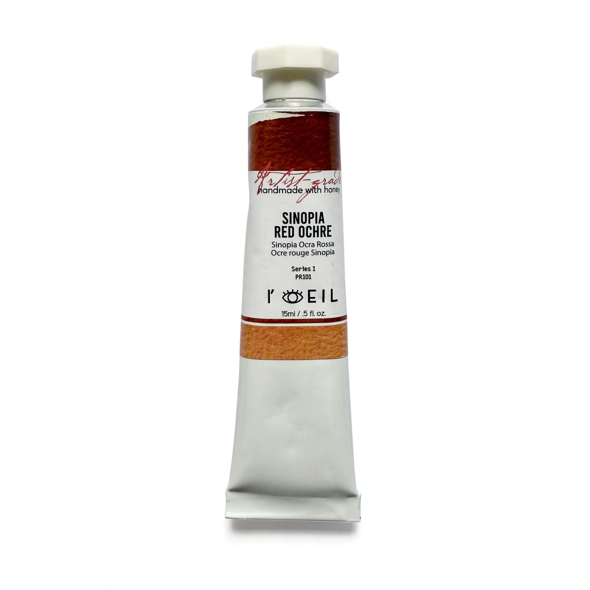 Red Ochre Sinopia Pr101 - Artist Grade Handmade Honey Based Watercolor Tube 15Ml quickdry