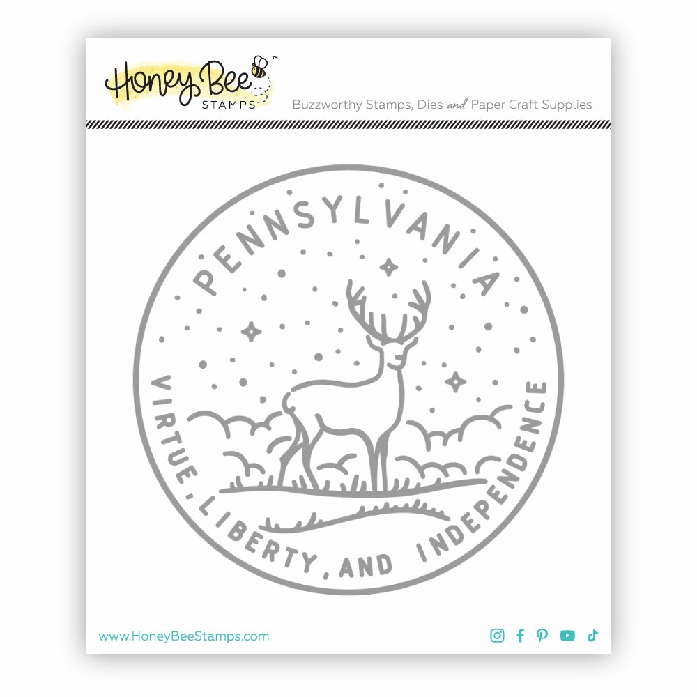 superior 50 States Circles - 2X2 Stamp Set - Pennsylvania