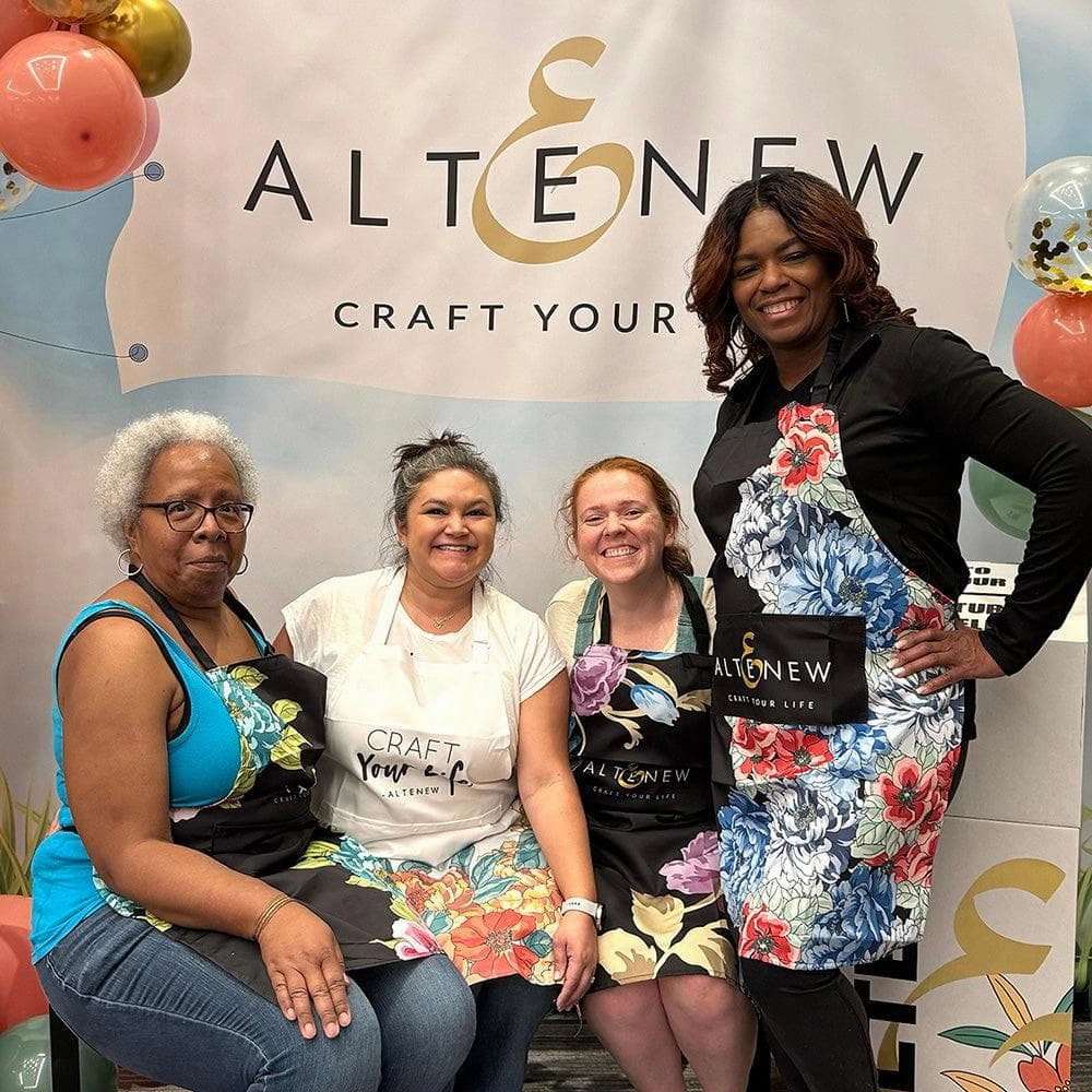 organic paper Artsy Apron: Orange & Yellow Billowing Peonies - White