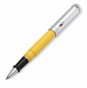 Aurora Talentum Chrome Yellow Rollerball Pen limited expandable