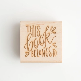 Bookplate Rubber Stamp flat handy