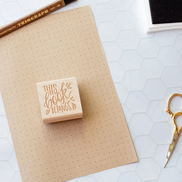 flat Bookplate Rubber Stamp