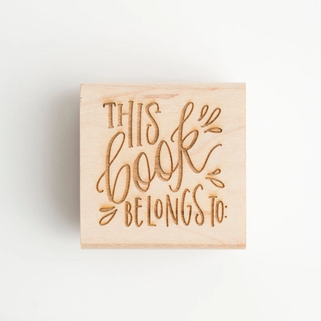 Bookplate Rubber Stamp flat handy
