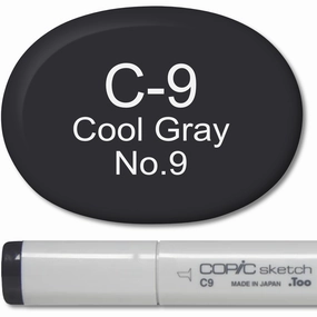 Copic Sketch Marker - C9 Cool Gray 9 solid