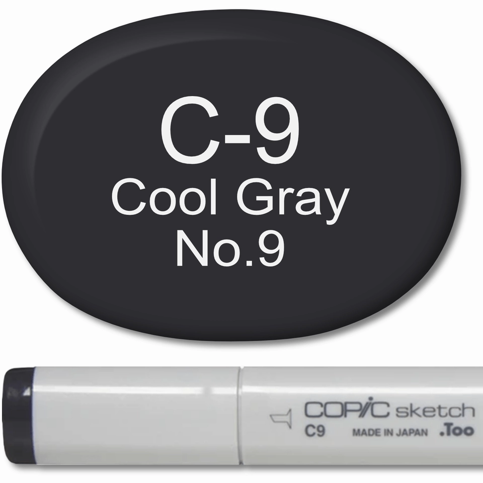 Copic Sketch Marker - C9 Cool Gray 9 solid