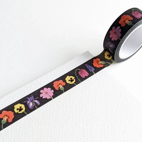 Garden Flowers Washi Tape Dark special
