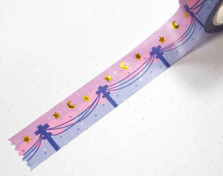 foldable quickdry Powerlines Gold Foil Washi Tape