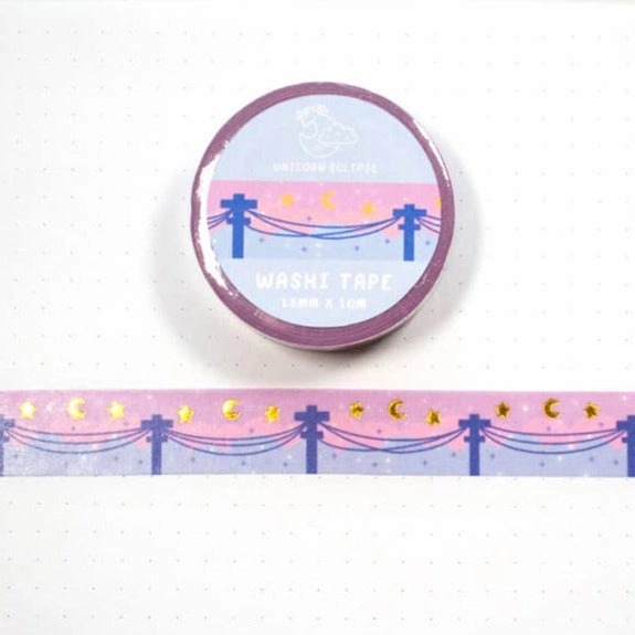 Powerlines Gold Foil Washi Tape classic elegant