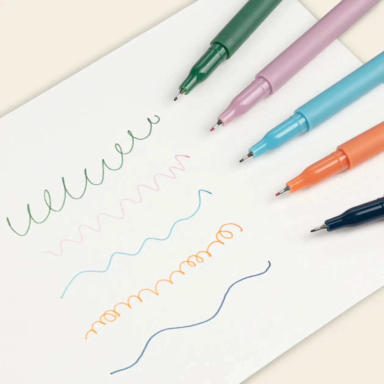 resilient Quintet Fineliner Markers (Set Of 5)