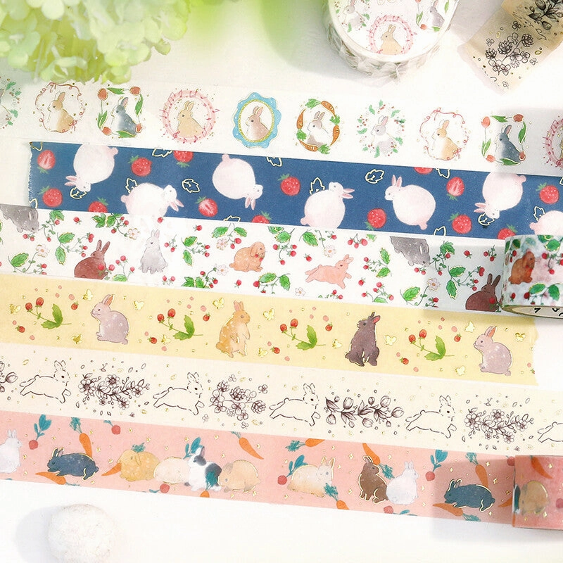 Rabbit Country Strawberry Washi Tape luxury