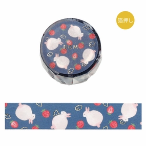 Rabbit Country Strawberry Washi Tape multipurpose