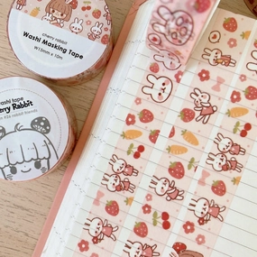 Rabbit Friends Washi Tape tiny mini