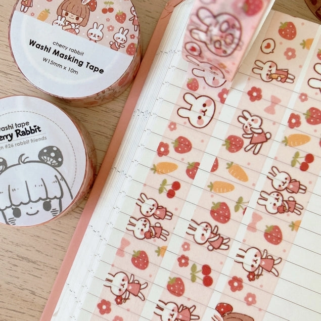 Rabbit Friends Washi Tape tiny mini