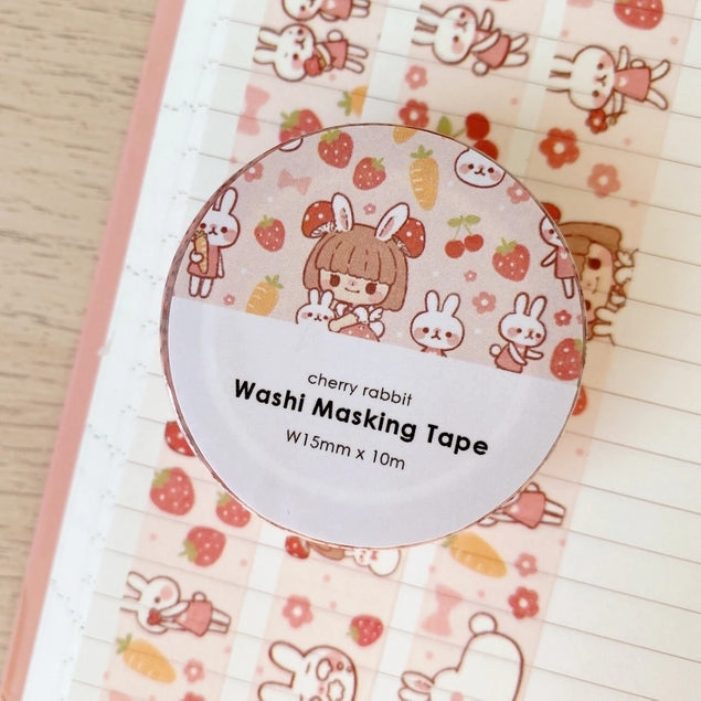 Rabbit Friends Washi Tape vintage