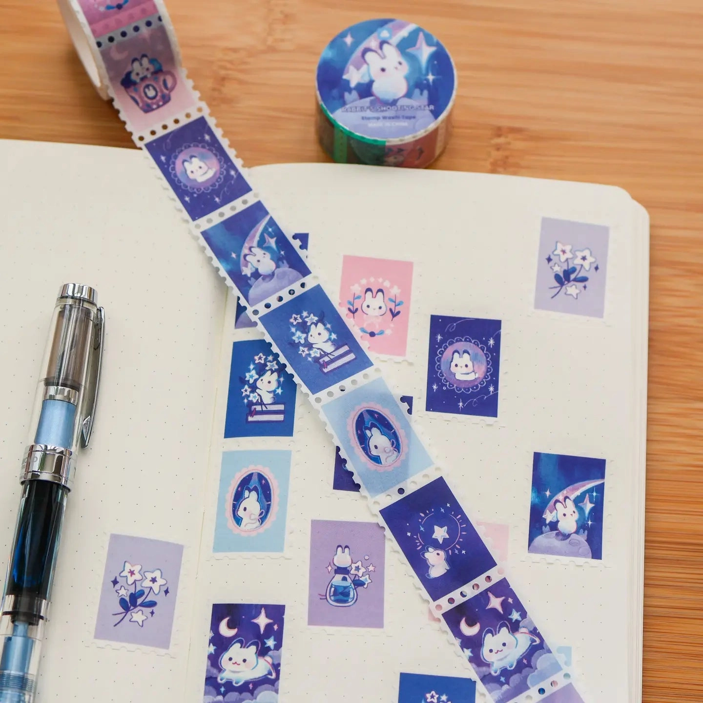 Rabbit'S Shooting Star Stamp Washi Tape exclusive