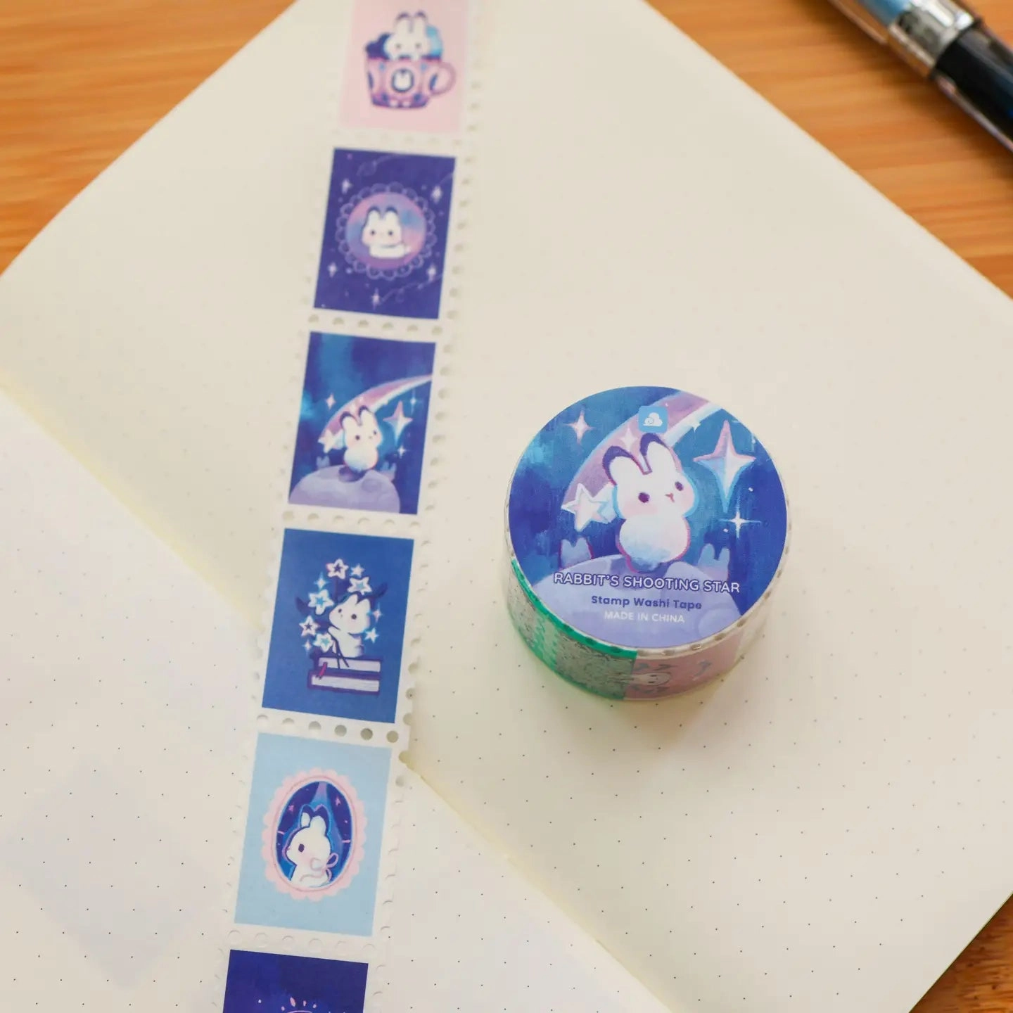 Rabbit'S Shooting Star Stamp Washi Tape neutral eco