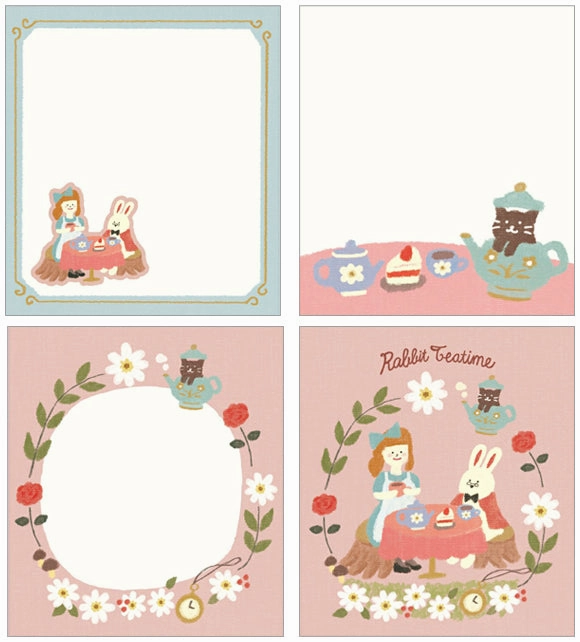 Rabbit Tea Party Memo Pad popular rubber