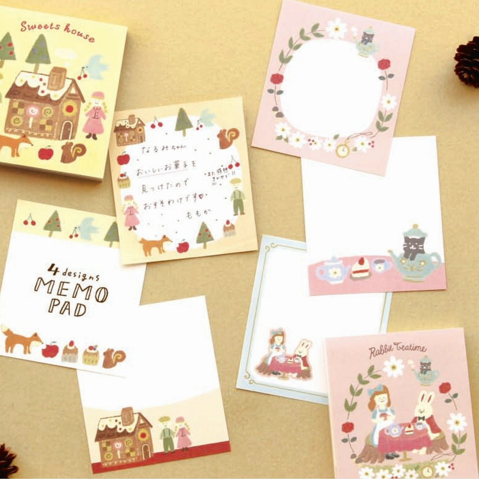 seasonal Rabbit Tea Party Memo Pad