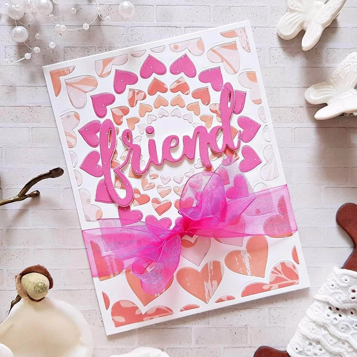 durable mini Radial Hearts Cover Die