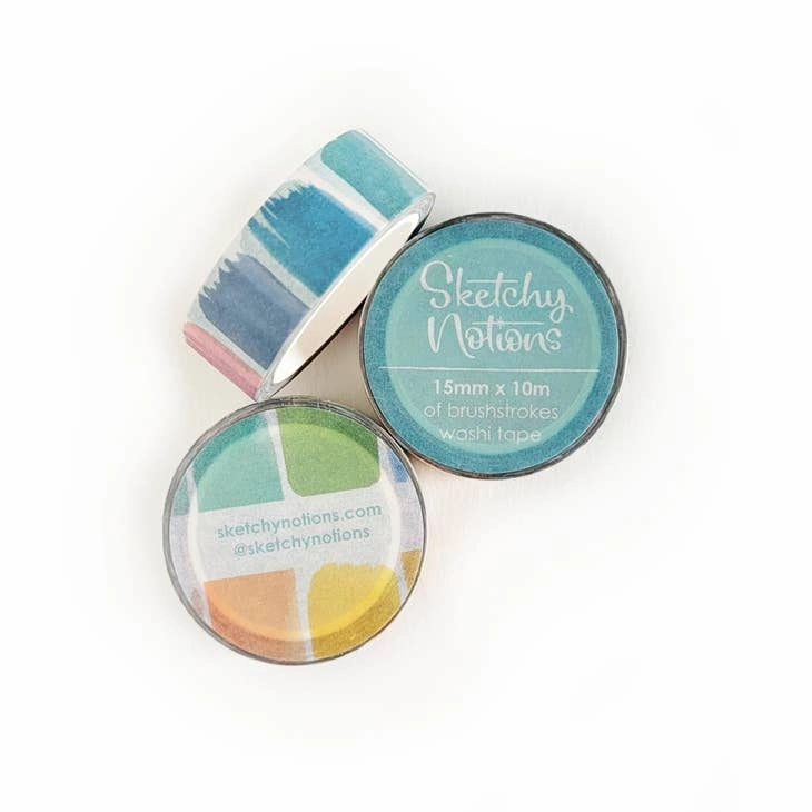 kit ergonomic Rainbow Brushstrokes Washi Tape