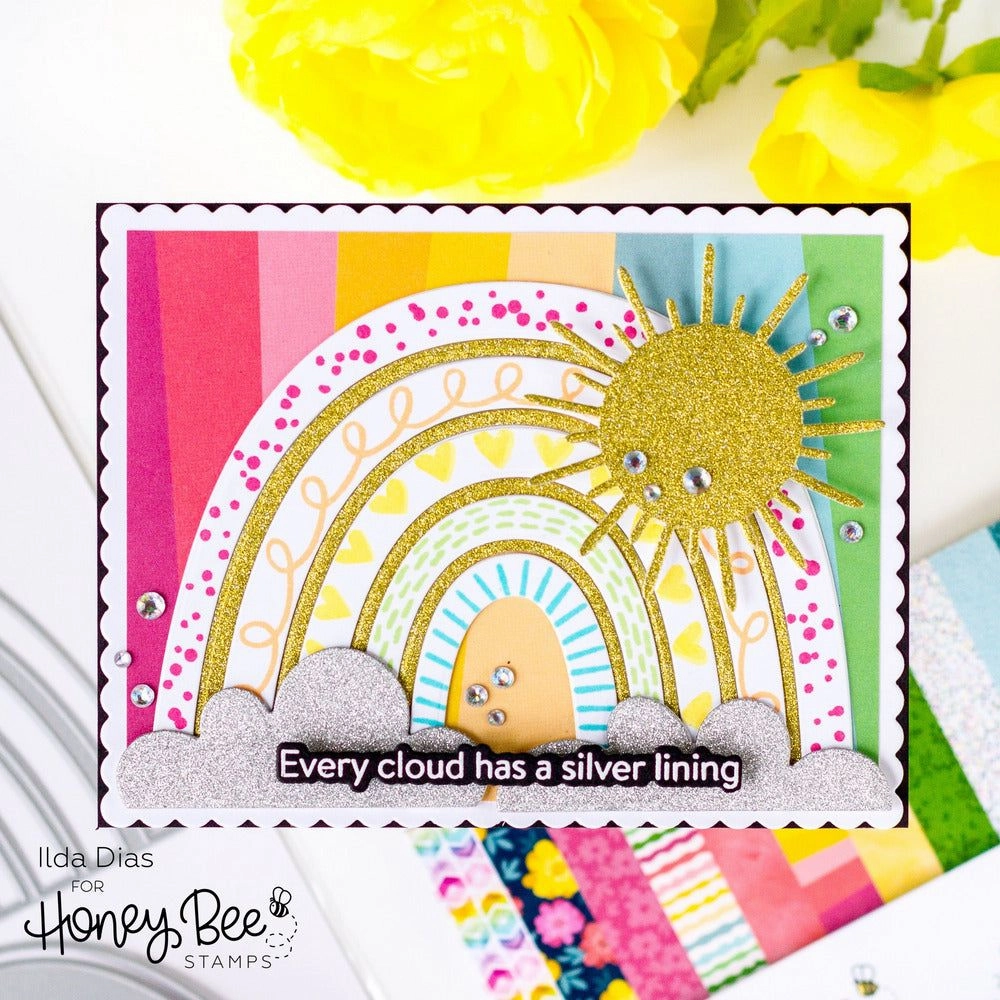 muted rubber Rainbow Dreams - 6X8 Stamp Set - Retiring