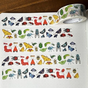 Rainbow Insects Washi Tape essential retro
