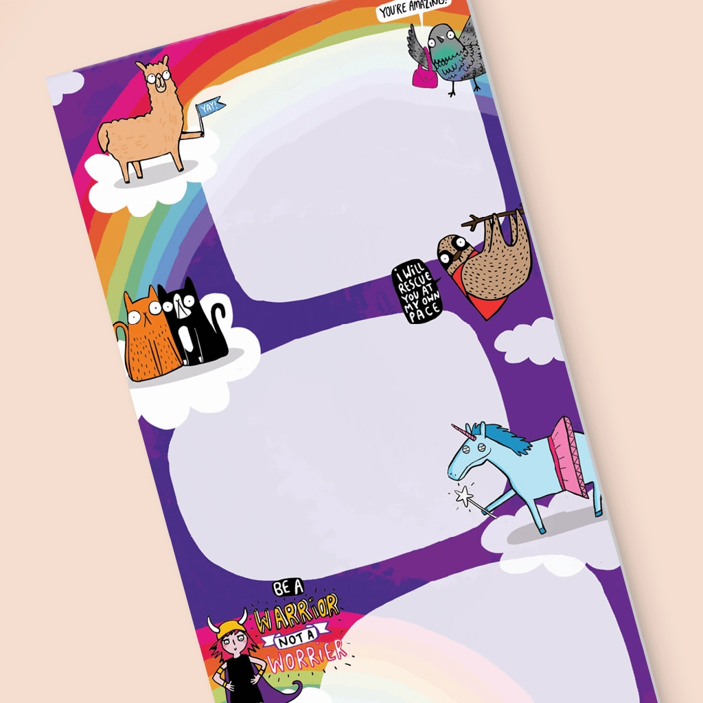 Rainbow Magnetic Dl Notepad organic