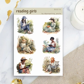 Reading Girls Sticker Sheet wholesale