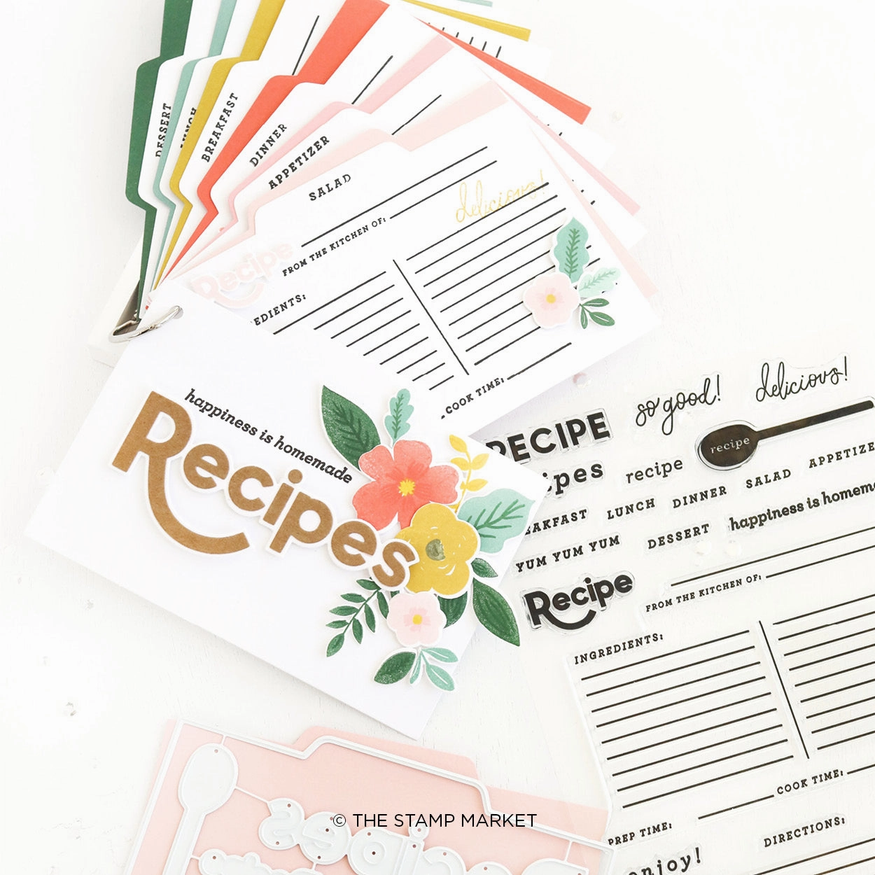 heatproof earthy Recipe Card Builder Stamp