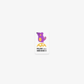 thin Rectangular Rubber Eraser 436 // Beaver