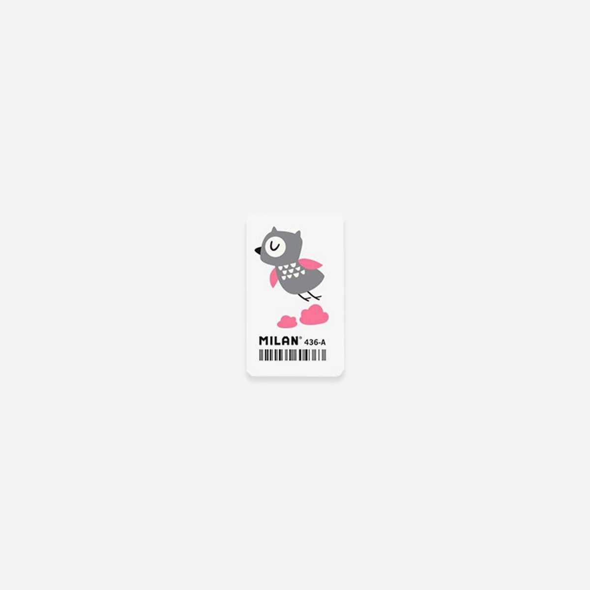 Rectangular Rubber Eraser 436 // Owl minimalist thin