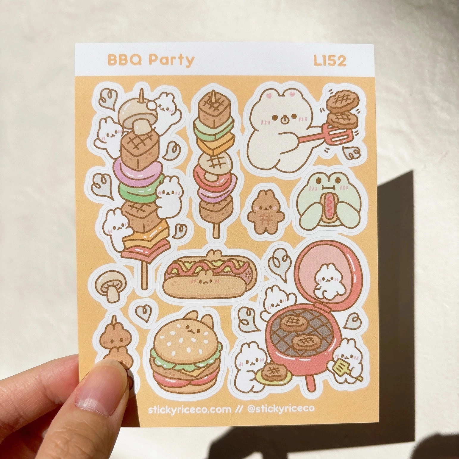 Bbq Party Sticker Sheet deluxe trendy