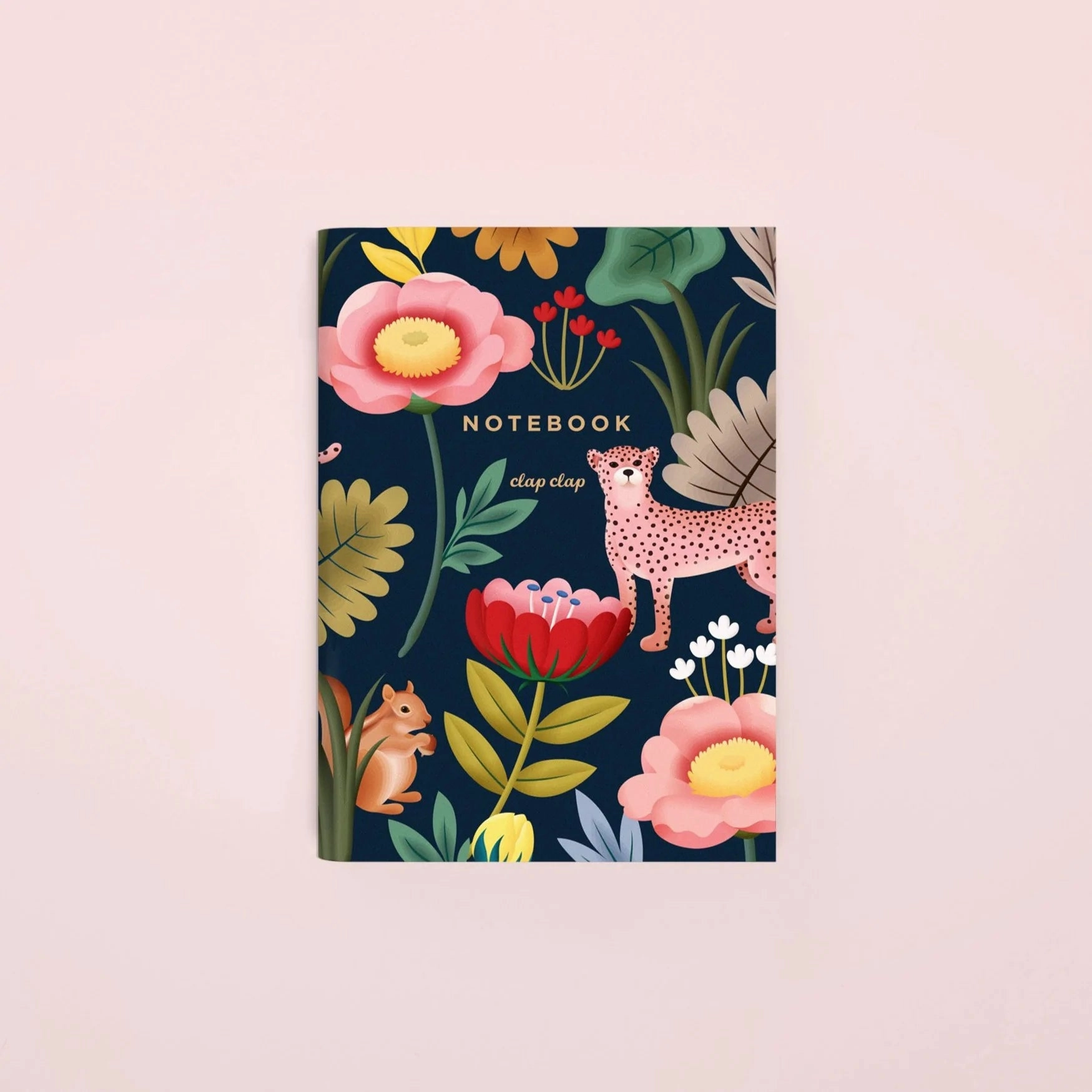 special Clap Clap Animal Kingdom Pocket Notebook In Navy - Blank