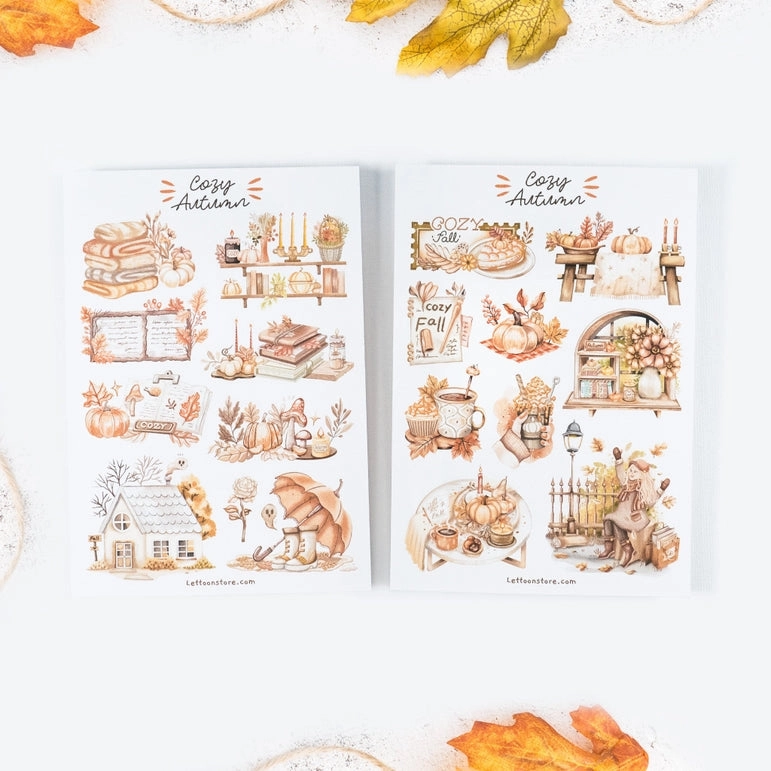 professional springloaded Cozy Autumn Sticker Sheet 1