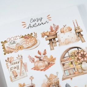 biodegradable stackable Cozy Autumn Sticker Sheet 1