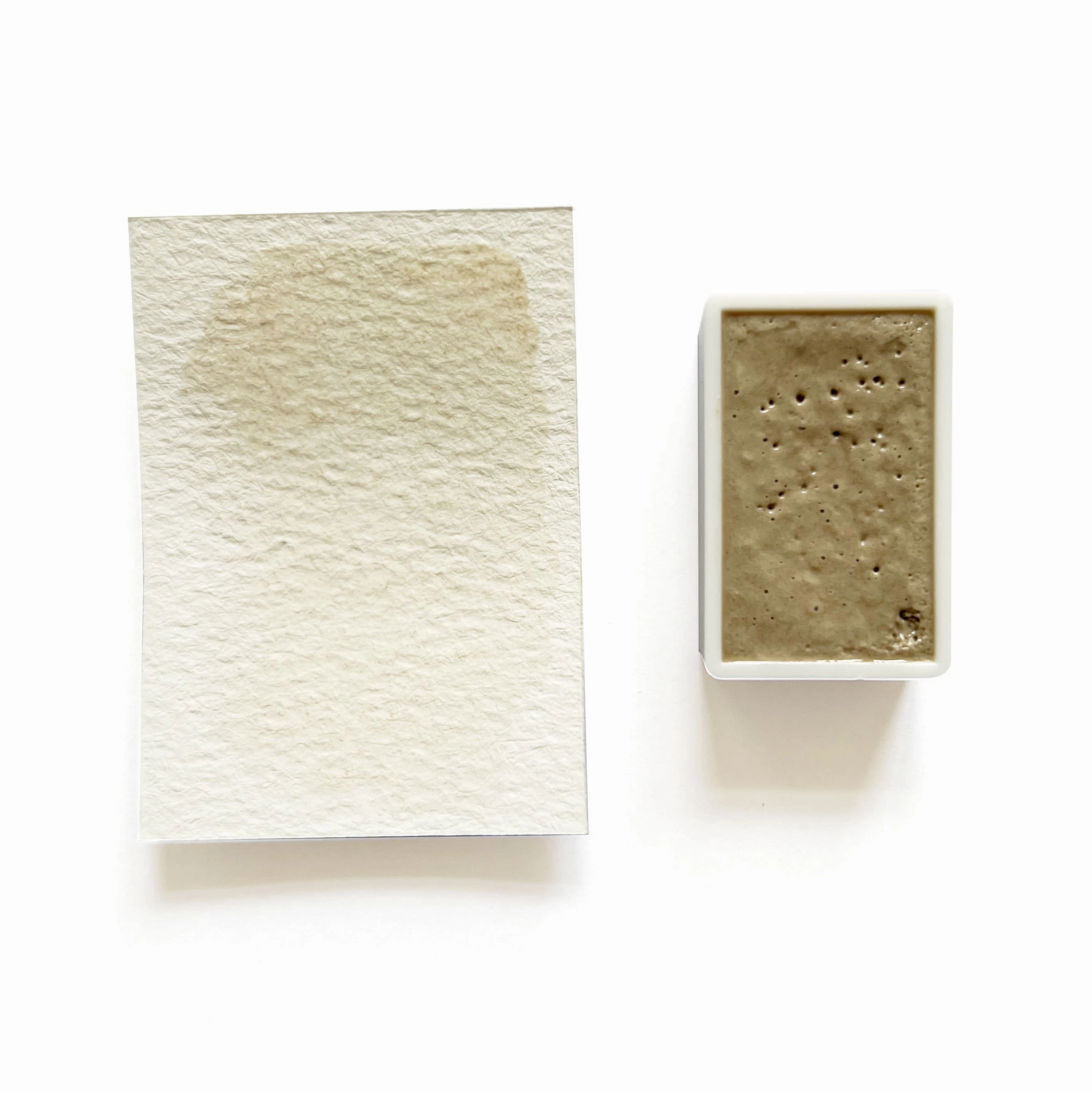 Eggshell White - Artist Grade Handmade Honey Based Watercolor Paint Full Pan 3.2Ml giant lasting
