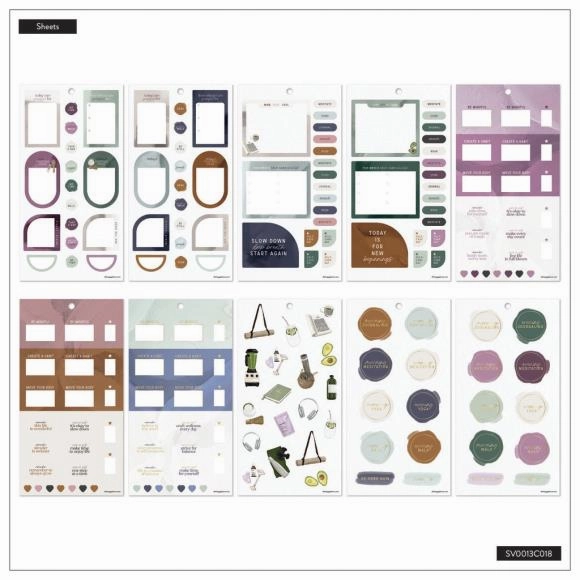 Happy Planner Classic Sticker Value Pack - Wellness Prompt pack