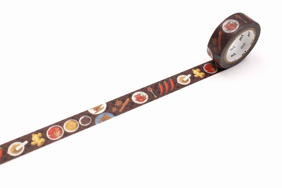 vegan Lined Up Spices Washi Tape